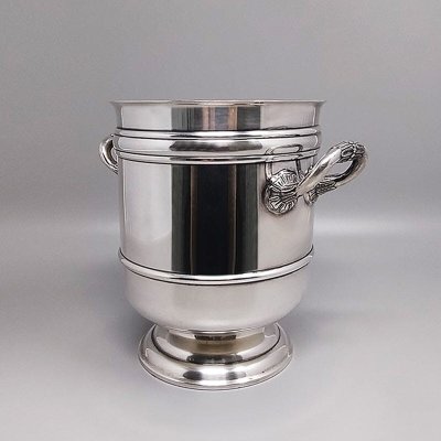 1950 Splendido secchiello per champagne o ghiaccio di Christofle in argento placcato. Prodotto in Francia
