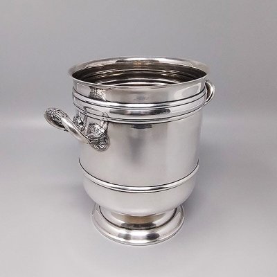 1950 Splendido secchiello per champagne o ghiaccio di Christofle in argento placcato. Prodotto in Francia