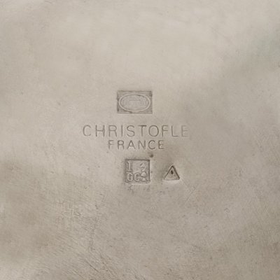 1950 Splendido secchiello per champagne o ghiaccio di Christofle in argento placcato. Prodotto in Francia