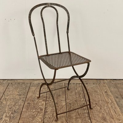 Set of 8 wrought-iron chairs