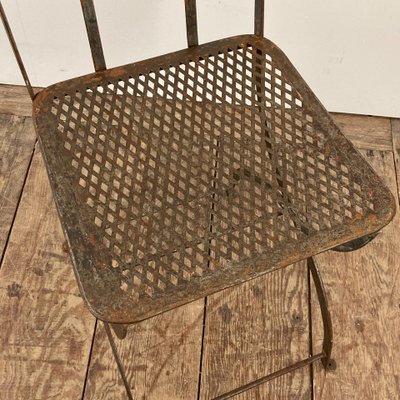 Set of 8 wrought-iron chairs