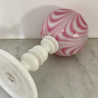 Paire de boules à perruque en opaline