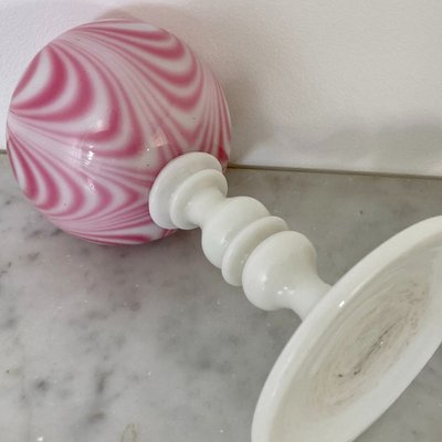 Paire de boules à perruque en opaline