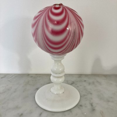Paire de boules à perruque en opaline