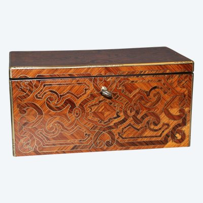 Tea box by Tahan in marquetry XIX