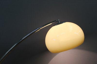 Marble and chrome arc floor lamp circa 1970