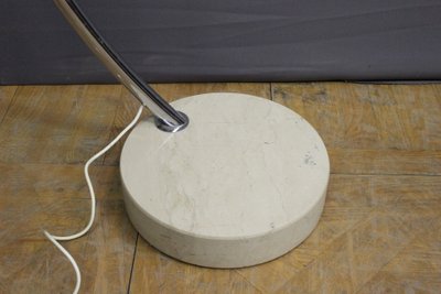 Marble and chrome arc floor lamp circa 1970