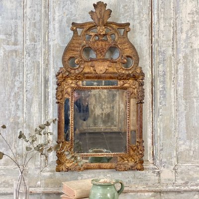 Miroir à parecloses d'époque Louis XIV