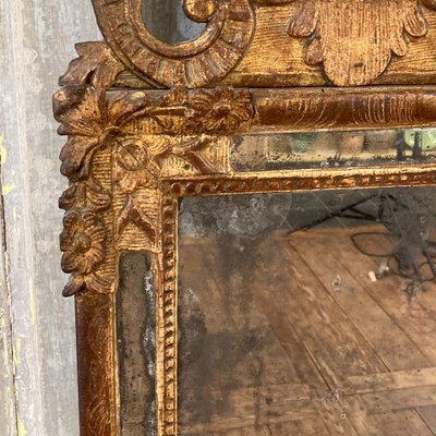 Miroir à parecloses d'époque Louis XIV