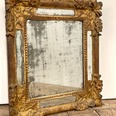 Miroir à parecloses d'époque Louis XIV