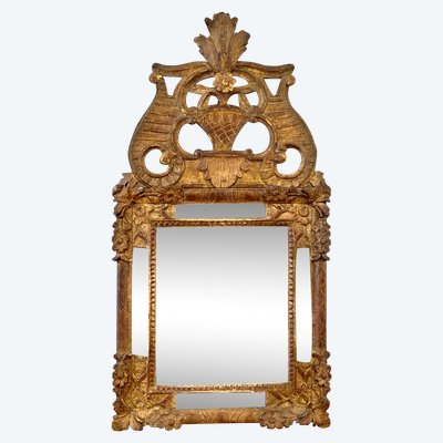 Miroir à parecloses d'époque Louis XIV