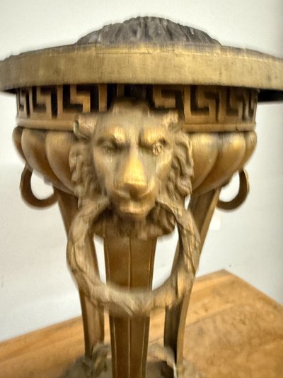 Brûle-parfum en bronze ancien, 19ème siècle, France, 50x30 cm