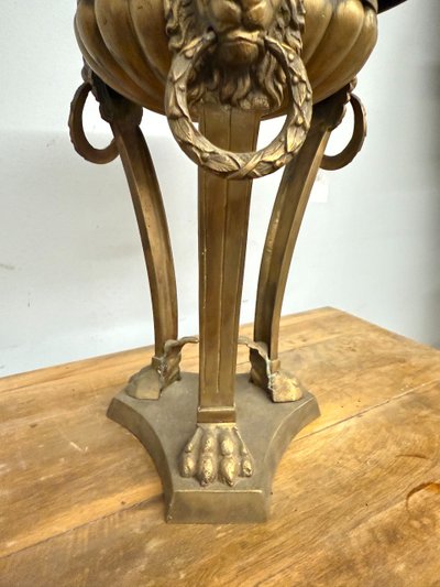 Brûle-parfum en bronze ancien, 19ème siècle, France, 50x30 cm