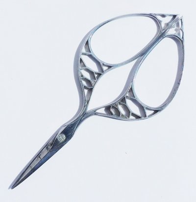 Stickschere Spitze aus Stahl Signiert "Krieg" Anfang 19. Jahrhundert notwendig Nähen