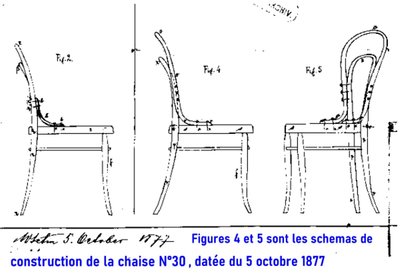 Sedia J&J KOHN N°30, 1874, canna nuova No Thonet