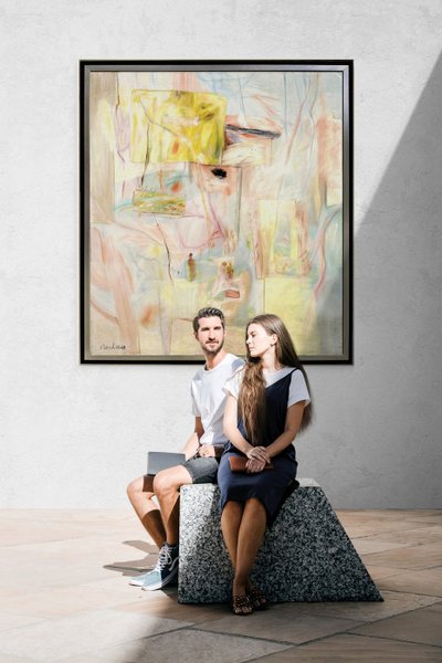 L'île du Phénix, Huile sur toile par Pierre Vlerick (1923–1999)