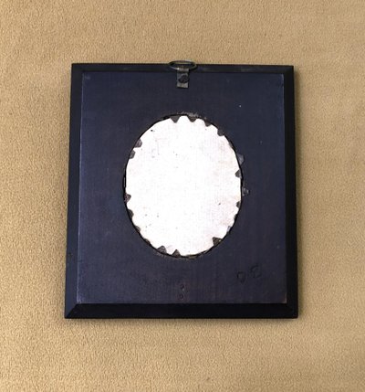 Alte gerahmte Miniatur aus der EMPIRE-Zeit Porträt einer jungen Frau mit Diadem XIX.