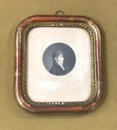 ancien physionotrace portrait de gentilhomme par CHRETIEN, fin XVIIIème