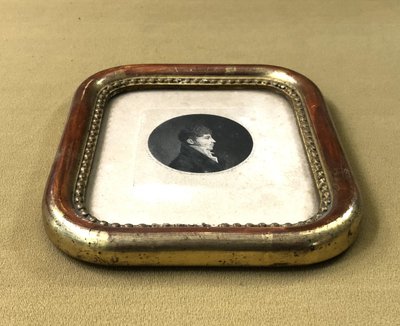 ancien physionotrace portrait de gentilhomme par CHRETIEN, fin XVIIIème
