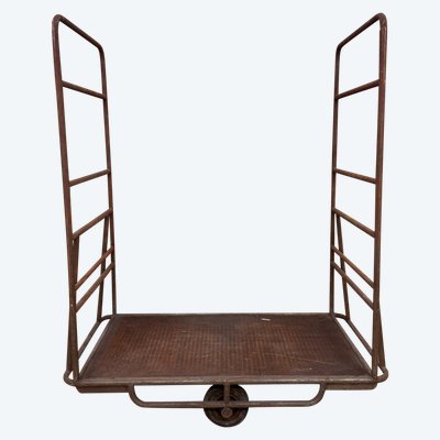 Very large late 19th century railway luggage cart