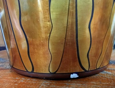 Paire grands vases anciens bleu de Tours Manufacture Jaget et Pinon 