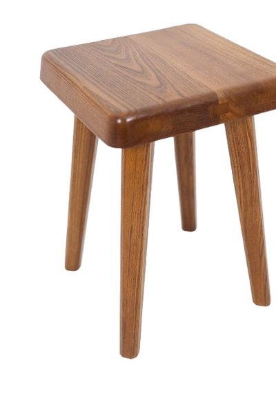 Pierre Chapo. Pair of stools in natural blond elm. Circa 1970. LS6494509P