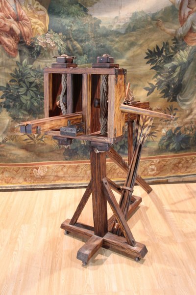 Ballista a cremagliera in legno con frecce