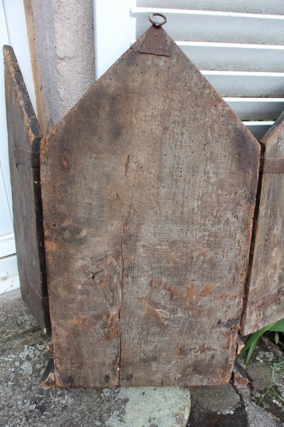Großes Triptychon Gemalte Tafel Mit Der Madonna XVIII Italienisch