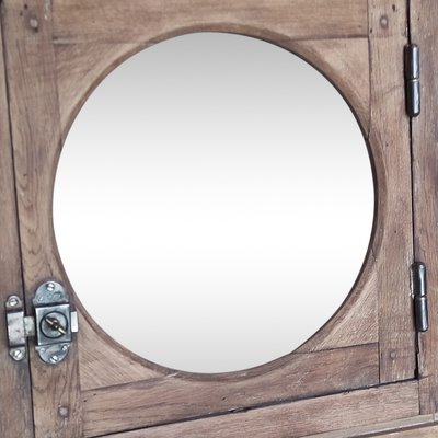 Oeil De Boeuf En Chêne Imposte Porte Ancienne Boiserie