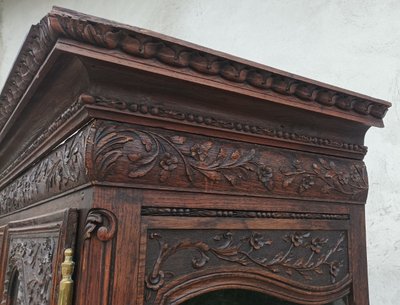 Libreria in rovere intagliato Luigi XV