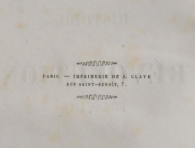  "Histoire de la révolution française" 10 vol Adolphe Thiers Éditions Furne et Cie Paris 1857