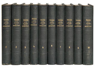  "Histoire de la révolution française" 10 vol Adolphe Thiers Éditions Furne et Cie Paris 1857