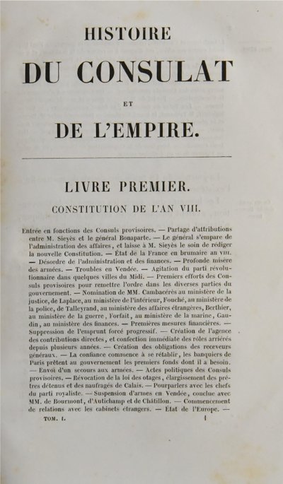  "Histoire du Consulat et de l'Empire" 20 vols Adolphe Thiers 1845