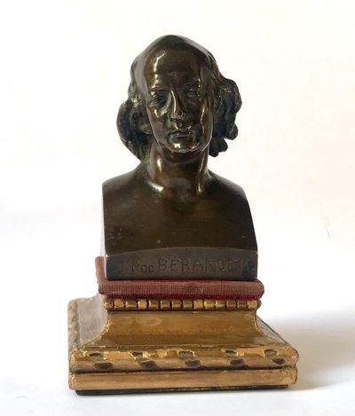 Busto in bronzo PJ de BÉRANGER /PJ DAVID /F.BARBDIENNE