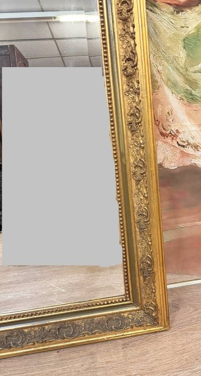 grand miroir époque Napoléon III en bois doré circa 1880 