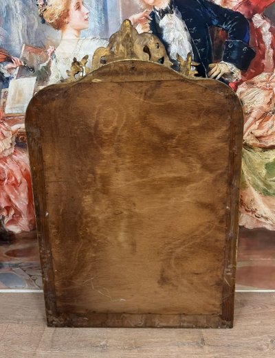 grand miroir époque Napoléon III en bois doré circa 1880 
