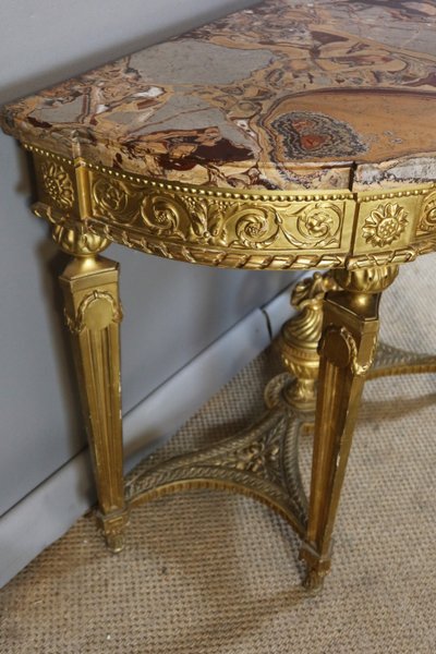 Console en bois doré Directoire