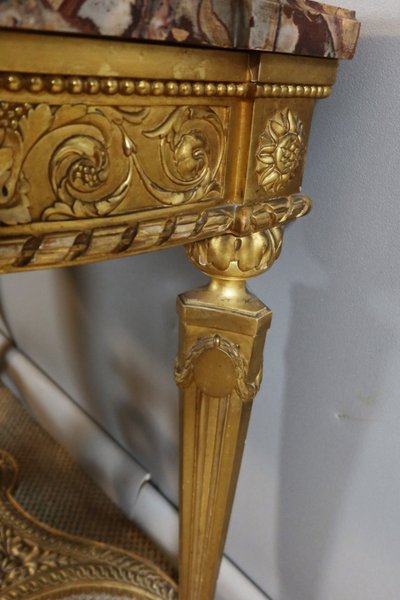 Console en bois doré Directoire