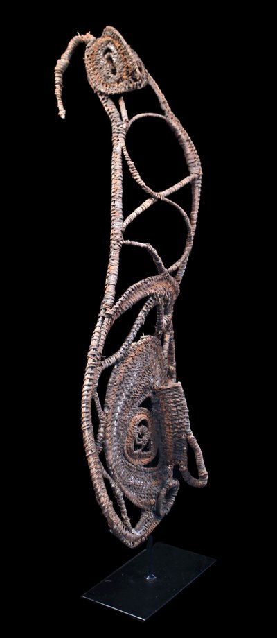 Masque à igname, art tribal, art océanien, vannerie, Papouasie Nouvelle Guinée, Art océanien
