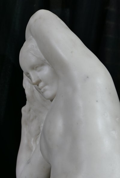 Jules Oscar MAES 1881-1964 Femme nue, baigneuse, sculpture marbre, vers 1920 statue Art Déco