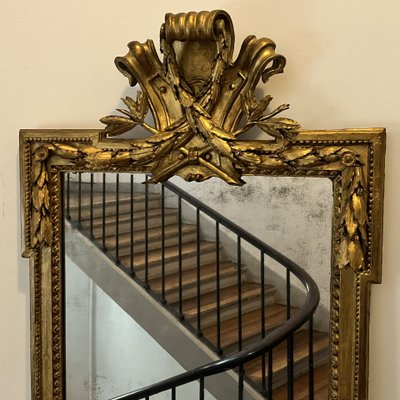 Important miroir d'entre-deux, époque Louis XVI
