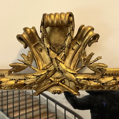 Important miroir d'entre-deux, époque Louis XVI
