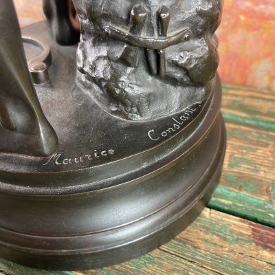 Große Bronzestatue "Die Arbeit" unterzeichnet Maurice Constant - 60 cm - Frankreich, 20. Jahrhundert