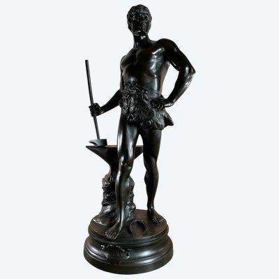 Große Bronzestatue "Die Arbeit" unterzeichnet Maurice Constant - 60 cm - Frankreich, 20. Jahrhundert