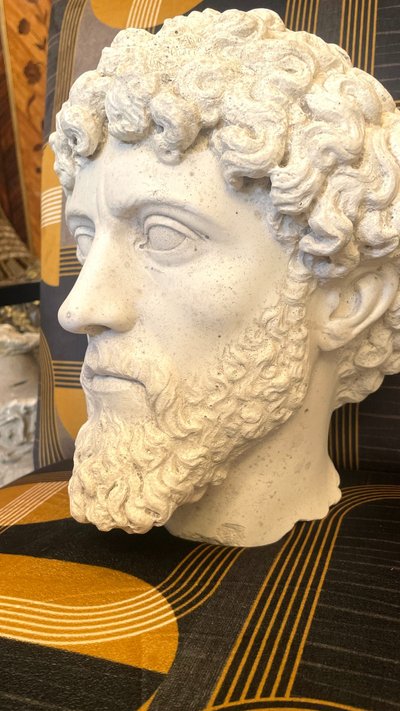 Testa in gesso, dopo Marco Aurelio (?), XIX secolo