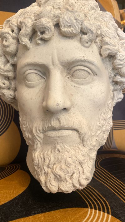 Testa in gesso, dopo Marco Aurelio (?), XIX secolo