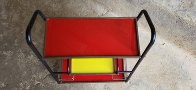 Desserte Bar vintage 1960's Red & Yellow