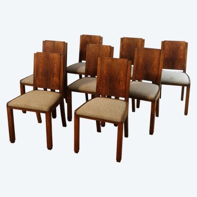 Suite de huit chaises Art Déco