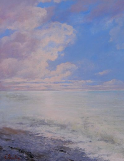 Edouard LARCHE 1855-1939 Himmelsstudie, Seelandschaft, Gemälde um 1900 Impressionismus Boudin