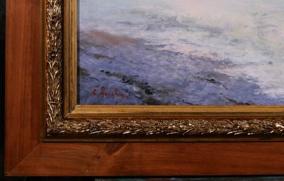Edouard LARCHE 1855-1939 Himmelsstudie, Seelandschaft, Gemälde um 1900 Impressionismus Boudin